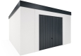 Garden house with safety Hormann garage door 